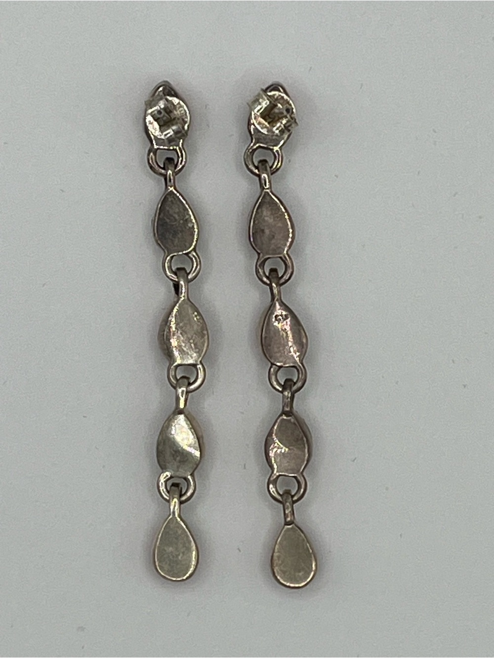 Gorgeous Rose Dahlia 2.25 Inch Sterling Silver Earrings - Picture 6 of 7
